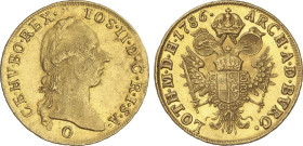 World Coins
Ducat. 1786-G. JOSEPH II. NAGYBANYA NEUSTADT. 3,49 grs. AU. Restos de brillo original. Fr-204; Huszár-1868; Unger II-1319c. EBC-/EBC+.