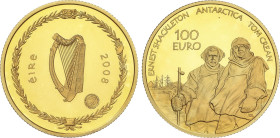 World Coins
100 Euro. 2008. 15,53 grs. AU. Expedición Antártica: Shackleton y Crean. Tirada máxima: 2.000 piezas. ESCASA. Fr-7; KM-57. PROOF.