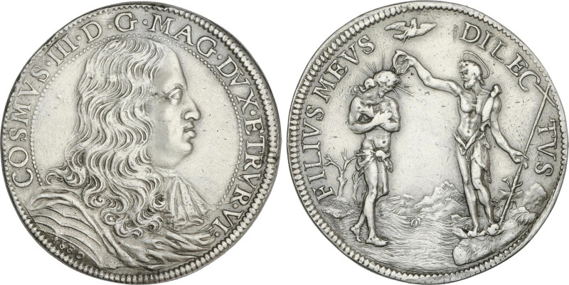 World Coins
Piastra. 1680. COSIMO III. FIRENZE. Anv.: COSMVS. III. D. G. MAG. D...
