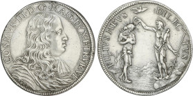 World Coins
Piastra. 1680. COSIMO III. FIRENZE. Anv.: COSMVS. III. D. G. MAG. DVX ETRVR. VI. Busto a derecha. Rev.: FILIVS MEVS DILEC-TVS. San Juan B...