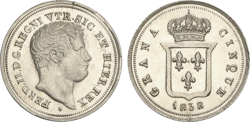 World Coins
1/2 Carlino de 5 Grana. 1838. FERNANDO II. NÁPOLES. 1,13 grs. AR. (...