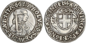 World Coins
Testone. CARLO I (1482-1490). SAVOIA. Anv.: KAROLVS D. SABAVDIE MAR. I. ITA. GG. Busto a derecha. Rev.: + XPS. VINCIT XPS. REGNAT XPS. IN...