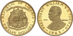 World Coins
12 Dollars. 1965. 6,06 grs. AU. 70 Aniversario Presidente Tubman. Tirada máxima: 400 piezas. ESCASA. Fr-5; KM-20. PROOF.