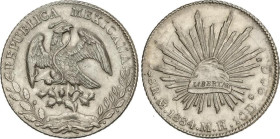 World Coins
8 Reales. 1884. MÉXICO. M.H. 27,08 grs. AR. Brillo original. KM-377.10. EBC.