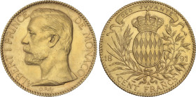 World Coins
100 Francs. 1891-A. ALBERTO I. PARIS. 32,25 grs. AU. Fr-13; Gad-MC124; KM-105. EBC.
