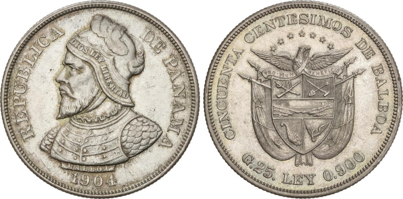 World Coins
50 Centesimos. 1904. 24,90 grs. AR. Vasco Nuñez de Balboa. (Leves g...