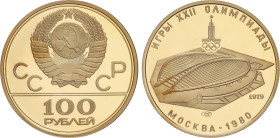 World Coins
100 Roubles. 1979. LENINGRAD. 17,17 grs. AU. Juegos Olímpicos Invierno Moscow´80: Velódromo. Fr-189; Y-173. PROOF.