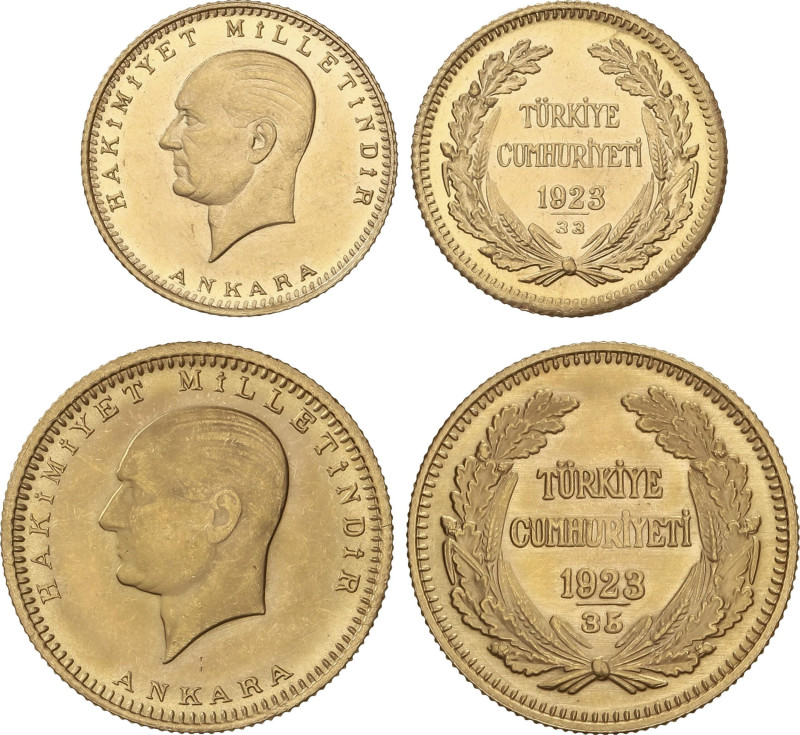 World Coins
Lote 2 monedas 50 y 100 Kurush. 1923. ATATÜRK. 3,61 y 7,20 grs. AU....