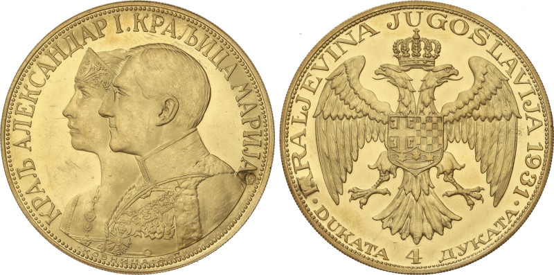 World Coins
4 Dukata. 1931-(k). ALEXANDER I. 13,96 grs. AU. Contramarca: Espada...