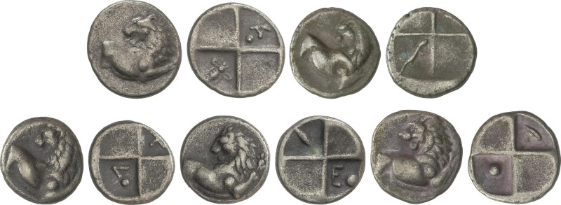 Ancient Greece
Lote 5 monedas Hemidracma. 480-350 a.C. CHERRONESOS. TRACIA. Anv...