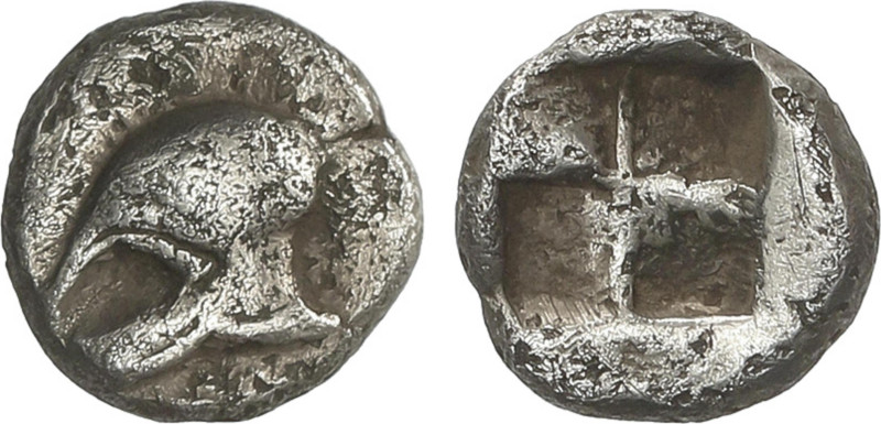 Ancient Greece
Hemióbolo. Siglo V a.C. CECA INCIERTA. IONIA. Anv.: Casco a izqu...