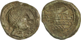 Celtiberian Coins
As. 220-20 a.C. OBULCO (PORCUNA, Jaén). Anv.: Cabeza femenina a derecha, delante OBVLCO. Rev.: Arado, debajo espiga, entre ambos le...