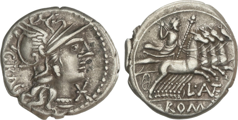 Roman Coins
Denario. 136 a.C. ANTESTIA. L. Antestius Gragulus. Anv.: Cabeza de ...