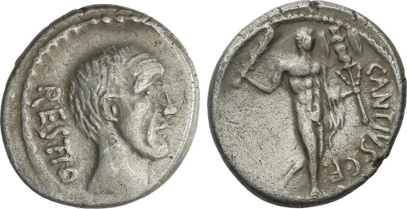 Roman Coins
Denario. 47 a.C. ANTIA. C. Antius C.f. Restio. Anv.: Cabeza descubi...