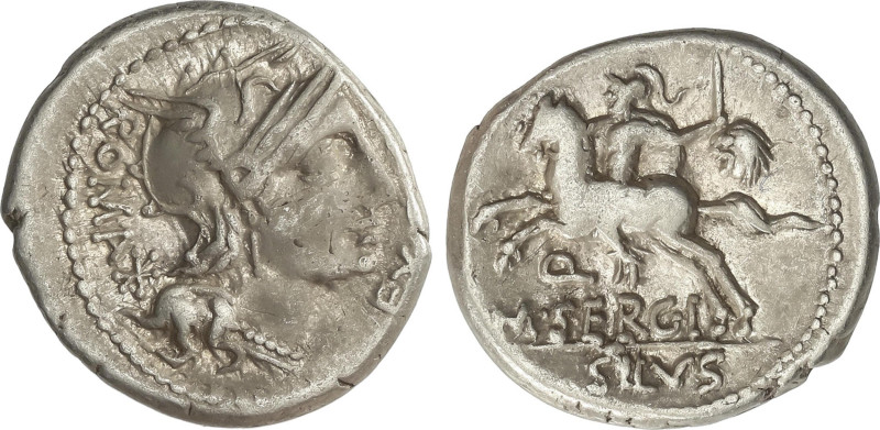 Roman Coins
Denario. 116-115 a.C. SERGIA. M. Sergius Silus. Rev.: Jinete con es...