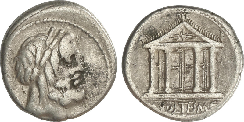 Roman Coins
Denario. 78 a.C. VOLTEIA. M. Volteius M.f. Anv.: Cabeza de Júpiter ...