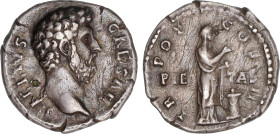 Roman Coins
Denario. 136-138 d.C. AELIO. Anv.: L. AELIVS CAESAR. Cabeza a derecha. Rev.: PIETAS TR. POT. COS. II. Piedad en pie a derecha a sus pies ...