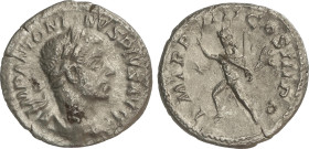 Roman Coins
Denario. 221 d.C. HELIOGÁBALO. Anv.: IMP. ANOTNINVS PIVS AVG. Busto laureado a derecha. Rev.: P. M. TR. P. IIII COS. III P. P. Sol radiad...