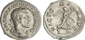 Roman Coins
Denario. 235-238 d.C. MAXIMINO I. Anv.: IMP. MAXIMINVS PIVS AVG. Busto laureado a derecha. Rev.: VICTORIA AVG. Victoria en pie a derecha....