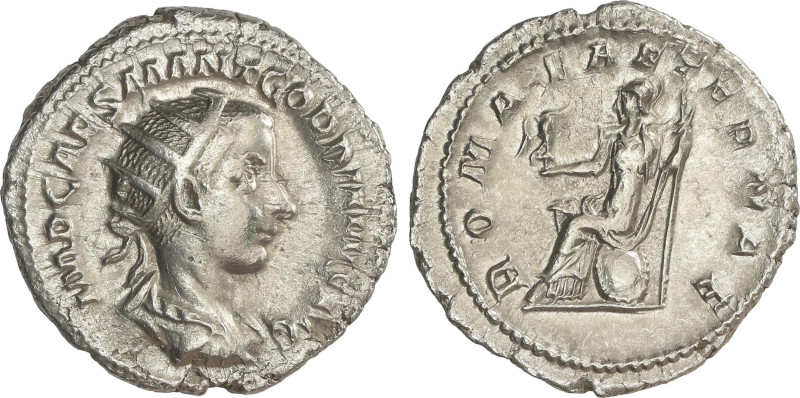 Roman Coins
Antoniniano. 240 d.C. GORDIANO III. Rev.: ROMAE AETERNAE. Roma sent...