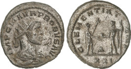 Roman Coins
Antoniniano. 276-282 d.C. PROBO. ANTIOQUÍA. Rev.: CLEMENTIA TEMP. Probo sosteniendo cetro y recibiendo globo de Júpiter también sostenien...