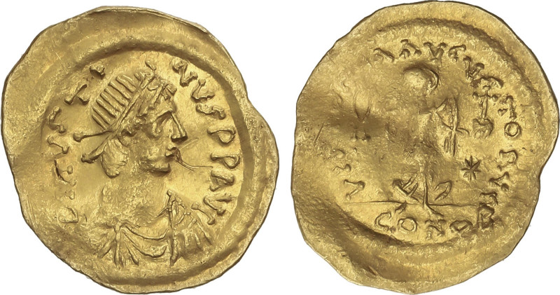 Byzantine Coins
Tremisis. 527-565 d.C. JUSTINIANO I. CONSTANTINOPLA. Anv.: D. N...