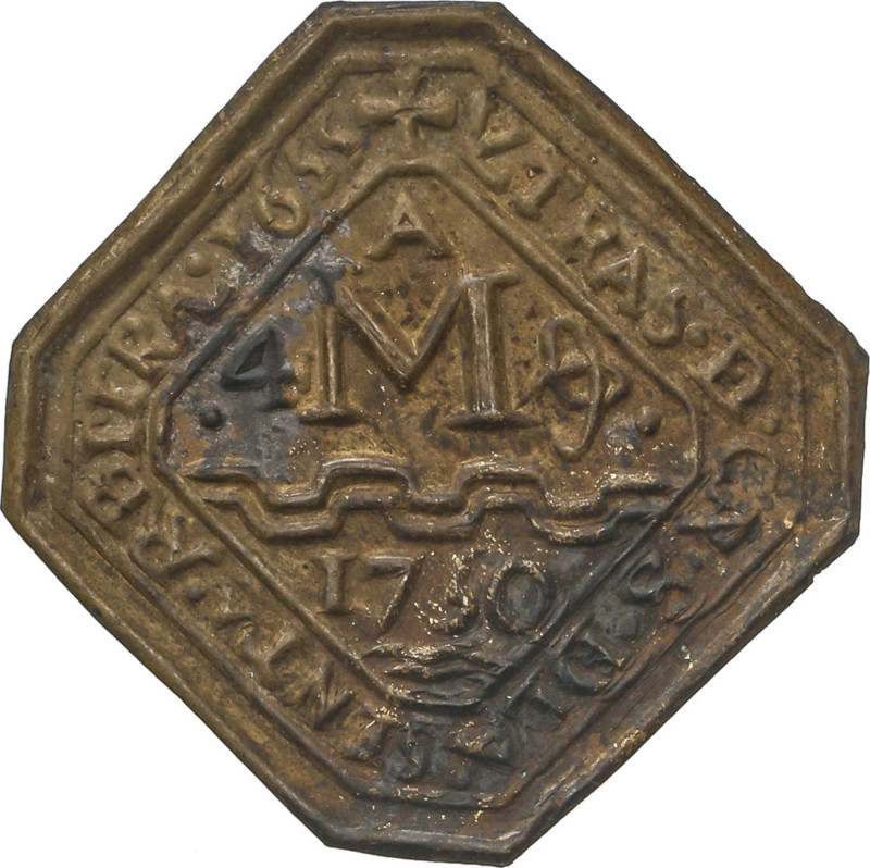 Medieval Coins
Pellofa. BARCELONA. SANTA MARIA DEL MAR. 0,61 grs. Latón. Cru-12...
