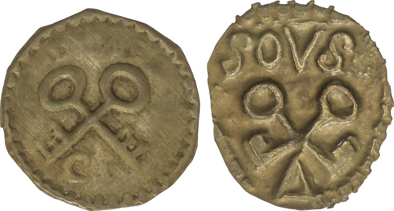 Medieval Coins
Lote 2 Pellofas. RIPOLL. Latón. A EXAMINAR. Cru-2054, 2055. MBC-...