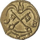 Medieval Coins
Pellofa. LA PIETAT. VIC. 0,36 grs. Latón. 6 Tumbado. RARA. Cru-2260. EBC-.