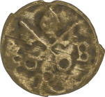 Medieval Coins
Pellofa. LA PIETAT. VIC. 0,29 grs. Latón. RARA. Cru-2261. MBC-.