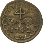 Medieval Coins
Pellofa. 1742. VILAFRANCA DEL PENEDÈS. 0,59 grs. Latón. Cru-2299. MBC.