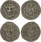 Medieval Coins
Lote 2 Ploms. PALMA. SANT MIQUEL. Pb. Cru-2422 (2). MBC.
