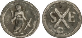 Medieval Coins
Plom. PALMA. SANTA EULÀLIA. 1,88 grs. Pb. Cru-2429. MBC.