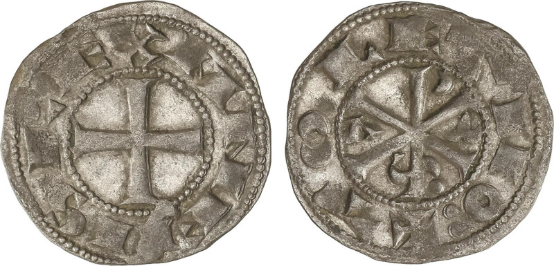 Medieval Coins
Dinero. ALFONSO VI. TOLEDO. Anv.: +ANFUS REX. Cruz patada. Rev.:...