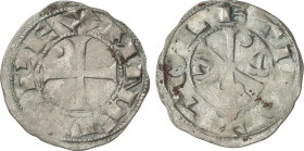Medieval Coins
Dinero. ALFONSO VI. TOLEDO. Anv.: +ANFUS REX. Cruz patada. Punto en primer cuadrante. Rev.: +TOLETVO. Crismón. 1,21 grs. Ve. FAB-5.5. ...