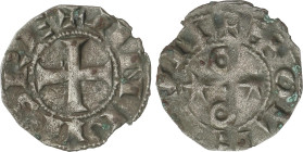 Medieval Coins
Óbolo. ALFONSO VI. TOLEDO. Anv.: +ANFUS REX. Cruz patada. Rev.: +TOLETVO. Dos roeles y dos estrellas. 0,48 grs. Ve. Con un punto en lo...