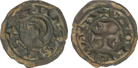 Medieval Coins
Óbolo. ALFONSO I DE ARAGÓN. TOLEDO. 0,46 grs. Ve. Pátina oscura. FAB-24. MBC+/MBC.