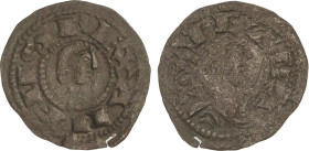 Medieval Coins
Óbolo. ALFONSO VIII. TOLEDO. Anv.: ANFVS REX. Busto a derecha. Rev.: TOLETVLA. Busto coronado a derecha con globo y espada. 0,37 grs. ...