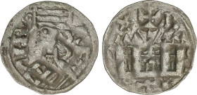 Medieval Coins
Dinero. ALFONSO VIII. BURGOS. 0,61 grs. Ve. Con estrella y B. FAB-195. MBC.