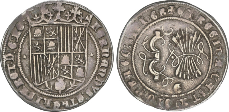 Spanish Monarchy
1 Real. GRANADA. Anv.: o - Escudo - o. Rev.: Haz de 7 flechas ...