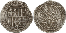 Spanish Monarchy
2 Reales. GRANADA. Anv.: II - Escudo - G. Rev.: Haz de 7 flechas y R (Parcialmente visible). 6,8 grs. AC-499. MBC.