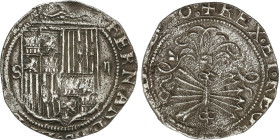 Spanish Monarchy
2 Reales. SEVILLA. Anv.: S- Escudo-II. Rev.: p tumbada. 6,37 grs. AR. (Oxidaciones). AC-523. MBC.