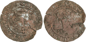 Spanish Monarchy
4 Maravedís. MÉXICO. 5,93 grs. (Grietas). RARA. AC-26. BC+.