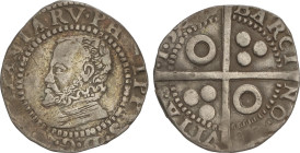 Spanish Monarchy
Croat. 159(8). BARCELONA. Anv.: Final leyenda anverso (HIS)PANIARV. Rev.: Anillos en 1/4. 3,23 grs. Con esta leyenda de anverso solo...