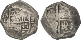 Spanish Monarchy
4 Reales. Fecha no visible. SEVILLA. D. 13,32 grs. Pátina. ESCASA. AC-Tipo 154. MBC-.