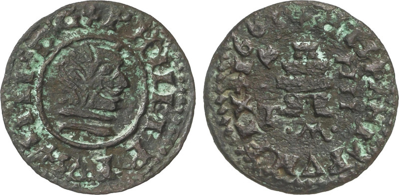 Spanish Monarchy
4 Maravedís. 1661. CORDOBA. T.M. 1,07 grs. ESCASA. AC-193. MBC...