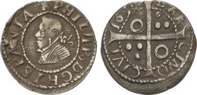 Spanish Monarchy
Croat. 16(2)6. BARCELONA. Anv.: PHILIPP9. Rev.: Anillos en 1/4. 3,04 grs. ESCASA. AC-658. MBC.