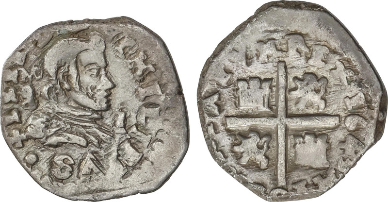 Spanish Monarchy
1 Real. 1643. MADRID. B invertida. Anv.: Ceca horizontal. Rev....