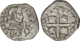 Spanish Monarchy
1 Real. 1643. MADRID. B invertida. Anv.: Ceca horizontal. Rev.: Castillos y leones. 2,68 grs. RARA. AC-684. MBC/MBC-.