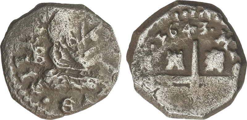Spanish Monarchy
1 Real. 1643. MADRID. B. 2,65 grs. ESCASA. AC-859. MBC-.